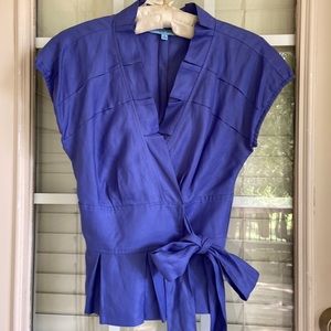 ANTONIO MELANI PERIWINKLE TIE TOP